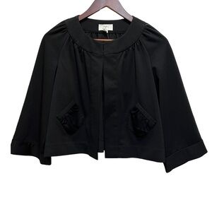 Ann Taylor Loft Black Cropped Blazer Jacket Size 12P